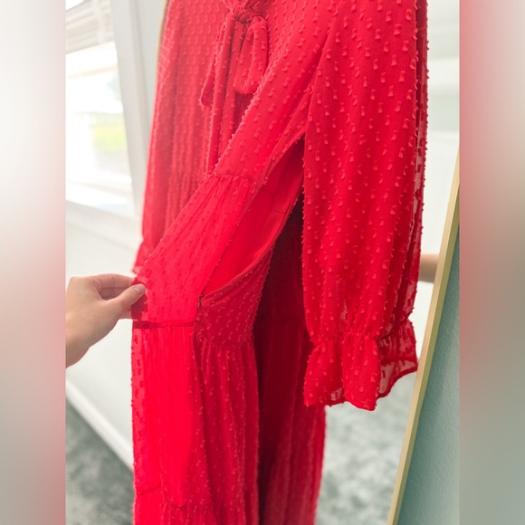 Dainty Jewells Red Long Sleeve Dress - Picture 6 of 10